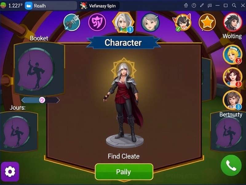 Fantasy Spin Realm Game Interface