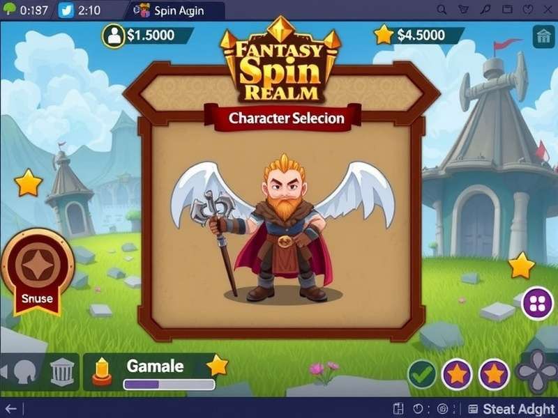 Fantasy Spin Realm Character Selection